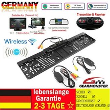 Funk 170° IR LED Rückfahrkamera kennzeichen kabellos Einparkhilfe Nummernschild