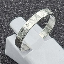 SterlingSilber925 Ring 3mm poliert/vergoldet satiniert/eismattiert/rund gehämme