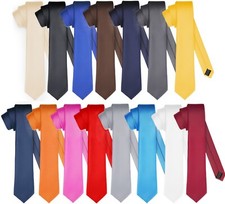 Ladeheid Klassische Herren Krawatte matt Vielfältige Farben 150cm x 7cm