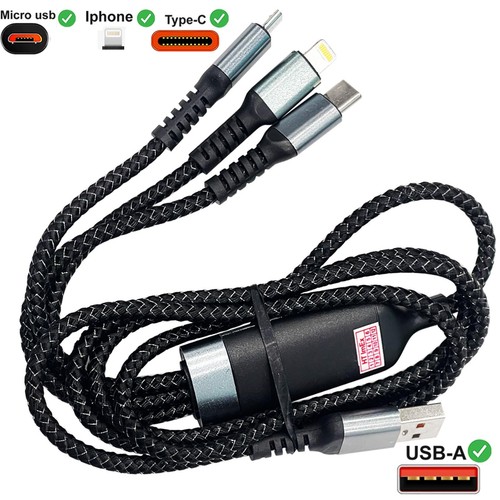 Multi kabel 3in1 - multi, ladekabel