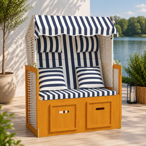 Strandkorb polyrattan garten - strandkorb,