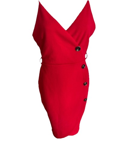 Sexy kleid wickel look - sexy, rot