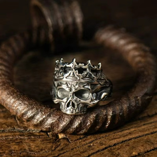 Totenkopf ring herren - ring, silber