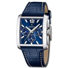 Festina Herrenuhr Leder blau