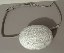 LACOSTE LEDER GÜRTELTASCHE, silber farben