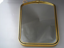 Wandspiegel Messingrahmen Vintage Mid century Nierentisch-Ära 50er 60er H=41 cm