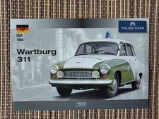 Wartburg 311 Volkspolizei  1958  DDR Datenblatt  Atlas / Police Cars 