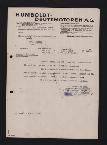 Köln deutz brief 1935 - brief,