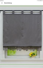 Raffrollo breite 100cm Raffgardinen Schlaufenrollo Modern Gardien grau 3 Stück 