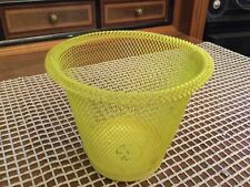 1 DDR Plaste Blumentopf Übertopf Manschette Gitter gelb Vintage 13x15cn Gr. 3