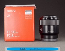 Sony SEL 50 mm F 2.8 Objektiv Macro 1:1 Sehr Guter Zustand f2,8 OVP