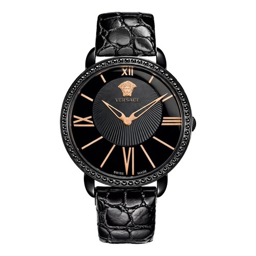 Versace damenuhr mit schwarzem - damenuhr,