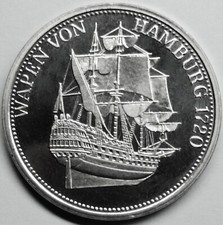 Medaille segelschiff wappen - medaille:,
