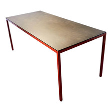 Tecta Tisch M 38 Platte Eternit Anthrazit Geölt Gestell 