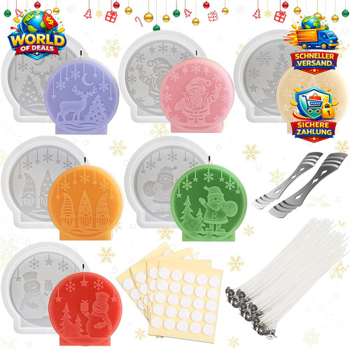 Kerzen silikonformen set 218 - kerzen,