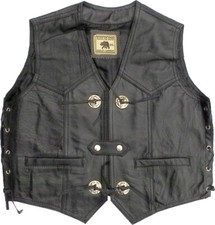 Kinder Lederweste Running Bear