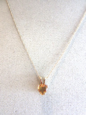 10kt Gold Citrin Herz kleiner