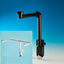 1 1/4" Raumspar Siphon Syphon Sifon DN 32+ 40 Bad Waschbecken schwarz weiß Doppe