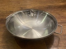 Fissler Kunming Wok 36cm mit Glasdeckel - Edelstahl, Induktion & Gas