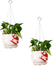 Makramee Blumenampeln 2 Stück Hängeampel Boho Deko Balkon Wohnzimmer Pflanzen