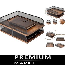 Briefablage Holz Metall