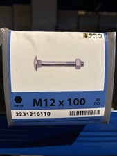 Marken Schlossschrauben M12x100mm mit Muttern verzinkt 20 Stück / H2Pal12