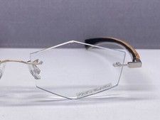 Echt Horn Brille Herren Damen Rechteckig Braun Raute Holz Horn H13 groß