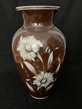 Große Keramik Vase Majewski 50er 60er Jahre Mid Century 43 cm Gold-overlay 