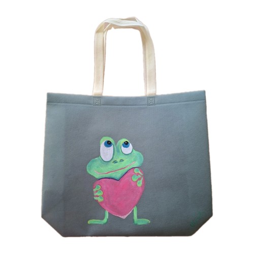 Tasche shopper handbemalt - shopper,
