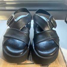 Gabor Sandale Kalbleder Schwarz Gr. 6/39 Best Fitting Weiches Fußbett Neu