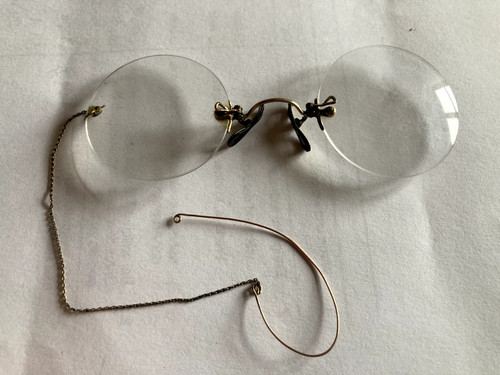 Monokel brillen mit goldenem - ,