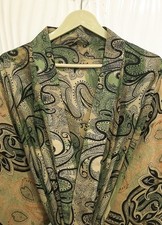 Seide Beige Kimono Lang