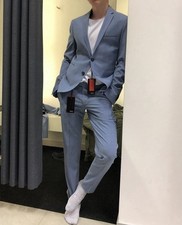 CINQUE Herren Anzug Konfirmation Jugendweihe blau Gr. 42