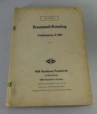 Teilekatalog / Ersatzteilliste Fortschritt Feldhäcksler E 280 Stand 05/1971