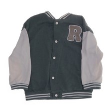 H&M, Collegejacke, Unisex (Kinder), Größe: 86, Grün/Weiß, Baumwolle #gST