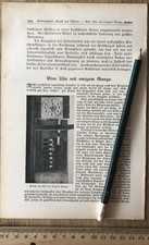 Uhr mit ewigen Gang 1918 Perpetuum Mobile Luftdruck Temperatur Dosen Atmos  254