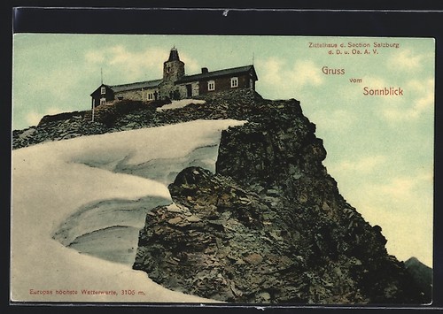 Zittelhaus berghütte der - ak,