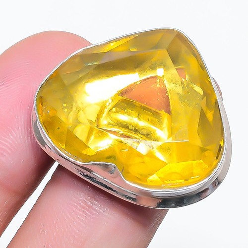 Citrin herzform edelstein - citrin,