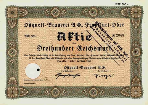 Ostquell brauerei 1936 veb - ostquell,