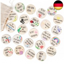 Logbuch-Verlag Kleines Geschenk 24 Glückstaler Holz Sprüche Motivation G