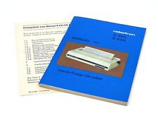 MANUAL Teil 1 für K 6313 und K 6314 Drucker von Robotron