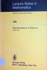 Representations of Algebras: Proceedings of the International Conference Ottawa 