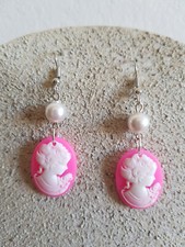 Trachtenschmuck, Ohrringe, Dirndl, Gemme Pink