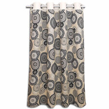 Deksochal Ösenschal Hedda in Leinenoptik mit Mandala modernes Muster beige braun