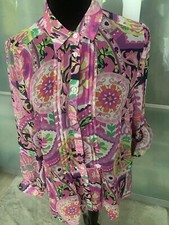 B.M Company Blousenmakers Damen Bluse Größe 42/44,Farbe:Rosa/Pink/Mehrere