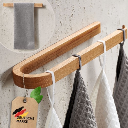 Dekazia handtuchhalter holz - handtuchhalter,