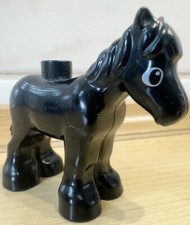 LEGO Duplo schwarz Pony Pferd Bauernhof Einzelstück TOP