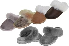 Extra dicke Lammfell Pantoffeln für Damen  in 5 Farben Hausschuh  Pantoletten