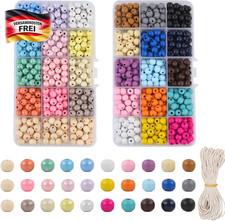 Bunte Holzperlen 8mm Set für
