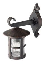 Brilliant Wand Außen Deko Leuchte Lampe JORDY Metall rostbraun Glas 15x29cm